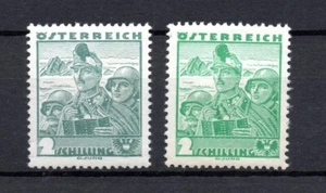 Austria 1934 vecchi francobolli 2 scellini costumi tradizionali (Michel 584/85) belli MLH - Foto 1 di 2