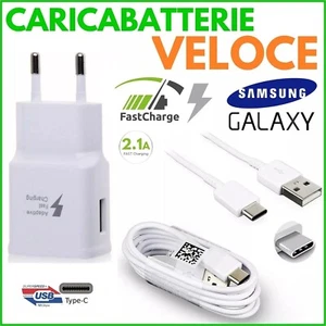 CARICABATTERIA CARICATORE Per SAMSUNG GALAXY A12 + CAVO CAVETTO RICARICA TYPE C - Zdjęcie 1 z 15