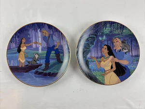 Walt Disney Pocahontas Collectors Plate Set of 2 by Bradford Exchange Bradex - Picture 1 of 5