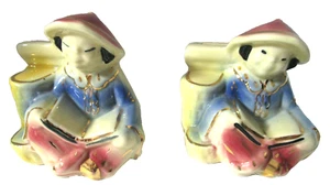 Vintage Shawnee Asian Scholars Ceramic Planters 574 USA Pair - Picture 1 of 12