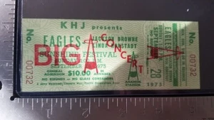 THE EAGLES / LINDA RONSTADT VINTAGE 09 28, 1975 UNUSED WHOLE CONCERT TICKET MINT - Imagen 1 de 2