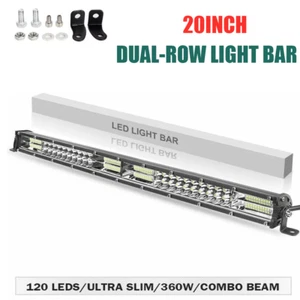 Barra de luz LED de 20 pulgadas 360 W doble fila punto de inundación combo trabajo UTE camión SUV ATV 4X4 - Imagen 1 de 12
