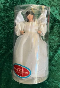 Christmas Angel Tree Topper in White Gown - 10 Lights, New in Box, 8 1/2" - Picture 1 of 12