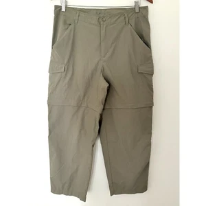 Columbia PFG Aruba Khaki Zip Off Convertible Hiking Outdoor Nylon Pant Sz M - Picture 1 of 11