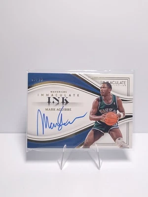 2022-23 Immaculate Collection Immaculate Ink #38 Mark Aguirre AUTO /99 MAVS - Image 1 of 2