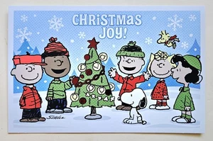 Frohe Weihnachten / Peanuts "Snoopy & Friends" Grußkarte (+ Umschlag 7,6x5") - Bild 1 von 4