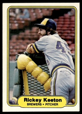 1982 Fleer Rickey Keeton Rookie Milwaukee Brewers #146 - Image 1 of 2
