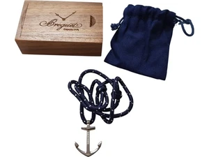 Breguet Anchor Bracelet Nautical Style Stainless Steel Marine Rope - Picture 1 of 8