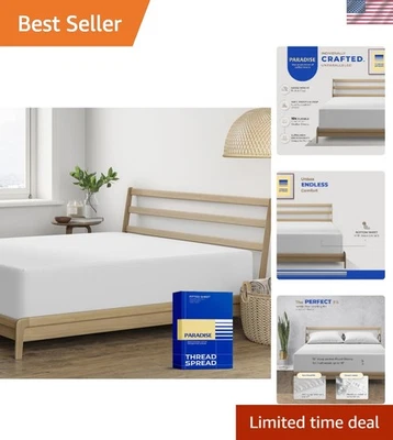 Sábana bajera King 100 % algodón egipcio de lujo - 1000 hilos, gris plata Foto 1 de 4