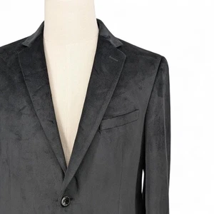 Alfani Herren Slim Fit Einfarbig Samt Sport Mantel Anzug Blazer Jacke Schwarz 38 S - Bild 1 von 7