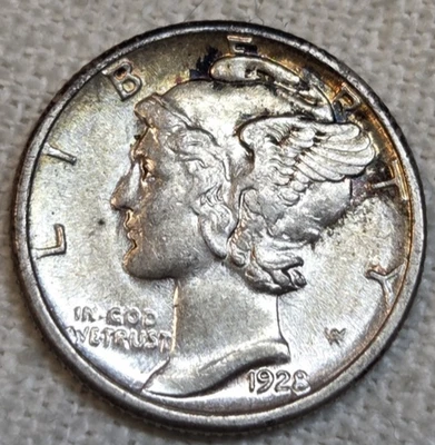 19___ Mercury Dime XF+.  Juegos de ruptura. Subasta verdadera. Foto 1 de 4