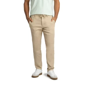 U.S. Polo Assn. Pantalón chino tejido para hombre, talla mediana, ajuste relajado, preparación caqui - Imagen 1 de 3