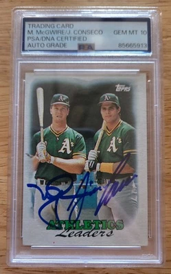 1988 Topps - Mark McGwire, José Canseco #759 autógrafo PSA 10 automático doble firmado Foto 1 de 3