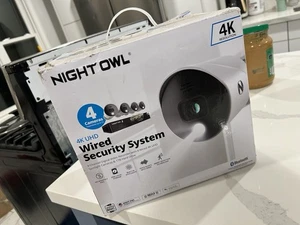 NIGHT OWL WIRED SECURITY SYSTEM 4 CAMERA 12 CHANNELS DVR 1TB 4k New - Picture 1 of 2