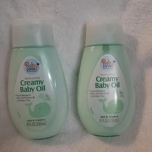 4 Bottles Of   Baby Love Moisturizing Creamy Baby Oil Aloe & Vitamin E    8-oz. - Picture 1 of 1