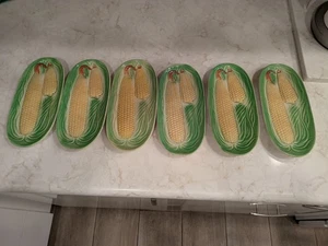 Set of 6 Ceramic Corn Plates (MADE IN OCCUPIED JAPAN) - Picture 1 of 4