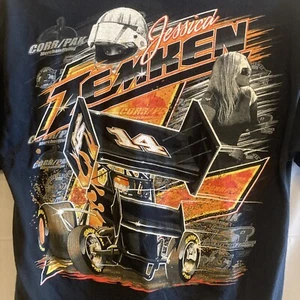 T-Shirt Jessica Zemken 410 Sprint Auto Rennsport L ohne Etikett 18x28 - Bild 1 von 6
