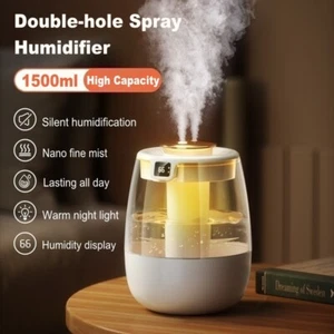 Large Ultrasonic Humidifiers For Bedroom Room Office Cool Mist Air Humidifier - Picture 1 of 13