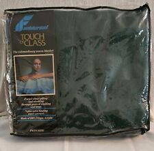 FIELDCREST Touch Of Class Twin 100% Acrylic Thermal Blanket Green Color