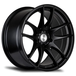 17x8 +35 Avid 1 AV-32 5x114.3 Matte Black Wheels (Set of 4) - Picture 1 of 3