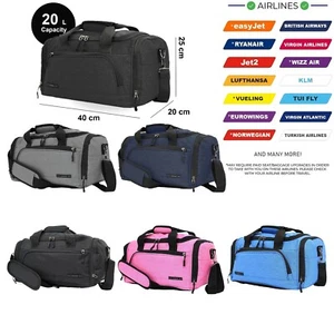 Holdall Carry On 40x 20 x25cm Under-seat Travel Duffel Bag for Ryanair, Easy Jet - Picture 1 of 29