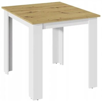 Matkam Table Congo H75xW80xD80cm, Plain, Scratch Resistant, (Artisan Oak-White) - Image 1 of 2