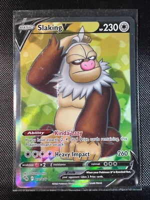 Pokémon TCG Slaking V Full Art Pokemon GO 077/078 Holo Ultra Rare NM - Image 1 of 2
