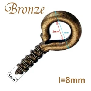 Mini screw hook ring eye screw eye eye eye eye bolt L = 8 mm small, 1-set - Picture 1 of 5