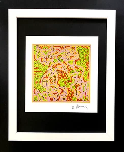 Keith Haring | Vintage Print Signed | Mounted & Framed in White | Buy it Now!! - Picture 1 of 3