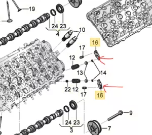 New Genuine Bentley Bentayga Continental GT 18+ 6.0 W12 Roller Rocker Arm - Picture 1 of 7