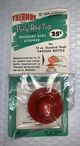 50's THERMOS VACUUM BOTTLE 25¢ POLLY RED TOP # 717 PRESSURE STOPPER LUNCHBOX MIP - Picture 1 of 4