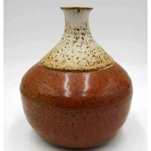 Vintage Studio Art Pottery Weed Pot Ceramic Studio Vase Signed Bish PNW Oregon - Picture 1 of 3