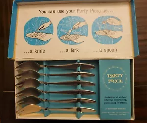 Retro Party Piece,Dining Utensils,Sporks by Butler of Sheffield. Set Of 6 - Picture 1 of 5