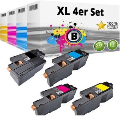 DRUCKFUXX Lot de 4x cartouche toner pour Xerox Phaser 6020 6020BI 6022 Workcentre Wc 6025