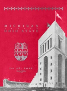 OHIO STATE MICHIGAN PROGRAM 11/26/22 W/ CERTIFICATE LIMITED EDITION GAMEDAY - Picture 1 of 2