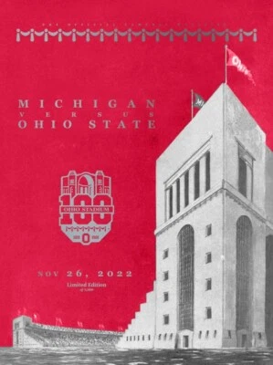 OHIO STATE MICHIGAN PROGRAM 11/26/22 W/ CERTIFICATE LIMITED EDITION GAMEDAY - Image 1 of 2