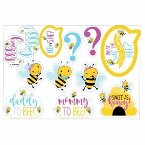 Baby Shower Party Supplies What Will It Bee? Cardboard Cutouts Gender Reveal - Picture 1 of 1