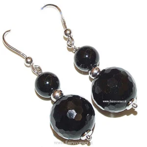 Orecchini in onice naturale e argento 925 - 2 sfere - Picture 1 of 1