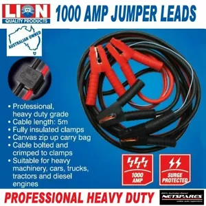 Booster Jumper Leads Heavy Duty 1000 Amps Professional 5m Cable Trucks Machinery - Bild 1 von 4