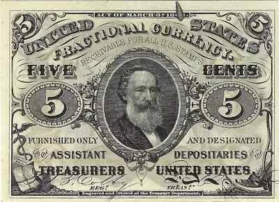 5 Cent Fractional Currency, Third Issue, Almost Uncirculated - Image 1 of 2