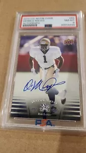 2013 Upper Deck Notre Dame Autographs #66 Derrick Mayes- PSA 8 - Picture 1 of 3