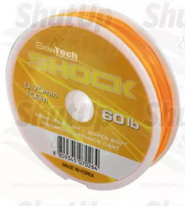 Seatech Meeresangeln Shock Vorfachschnur - orange und transparent verfügbar - Bild 1 von 4