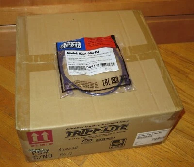 50 Tripp-Lite 3-foot CAT6 RJ45 Molded Snagless Network Patch Cables - Purple - Image 1 of 3