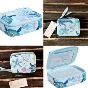 Vera Bradley Travel Pill Case TURTLE DREAM SEA TURTLES Sea Life BLUE NWT RARE - Picture 1 of 5