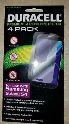 Duracell Premium Tempered Glass Screen Protector Galaxy S4 - 4 Pack - Image 1 of 2