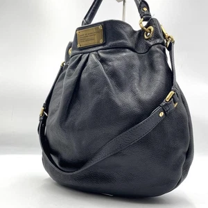 Vintage Marc Jacobs 2way Shoulder Hand bag Gold Black Leather Y2K Hobo Soho - Picture 1 of 24