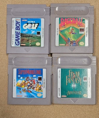 Lote Game Boy - Final Fantasy Adventure, Super Mario Land, Ultra Golf, Béisbol Foto 1 de 2