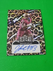 Jaylin Lucas 2024 Hoja Exótica Auto 5/5 Florida State Seminoles - Imagen 1 de 7
