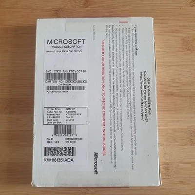 Microsoft Windows 7 Professional Upgrade 32-bit - Image 1 of 4