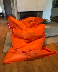 Original Fatboy Sitzsack orange, gebraucht, ca. 170 x 134 cm - Bild 1 von 3